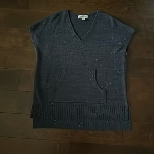 Tommy Bahama Navy “Starry Night” Sleeveless Popover sequins and kangaroo pouch